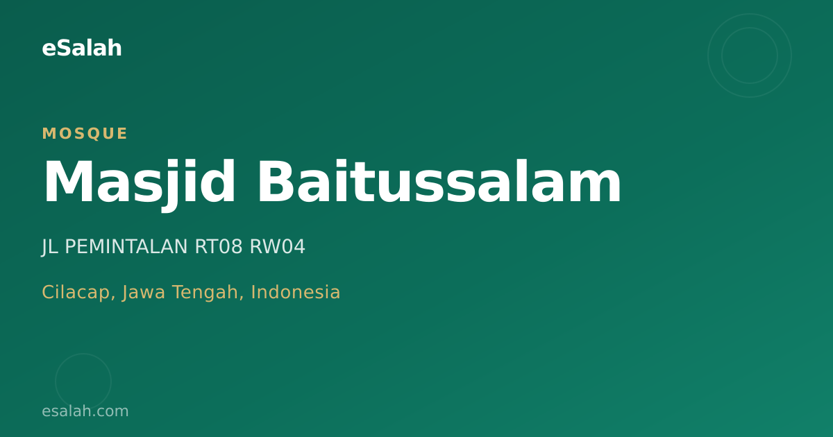 Masjid Baitussyakur: Menyambut Masa Depan Cilacap dengan Ibadah yang Berkualitas